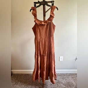 Old Navy tiered maxi dress eyelet ruffle size XL
